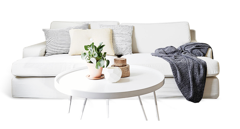 White leather sofa placed near coffee table Wall decal Painting Couch Bedroom sofa angle white furni