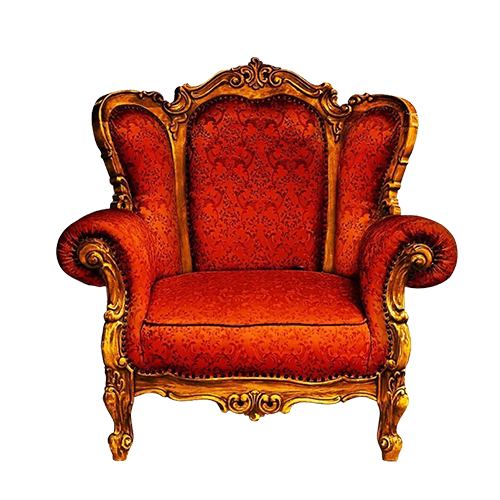 Chair Throne Couch Continental sofa furniture sofa fauteuil Transparent PNG for Interior Design Use