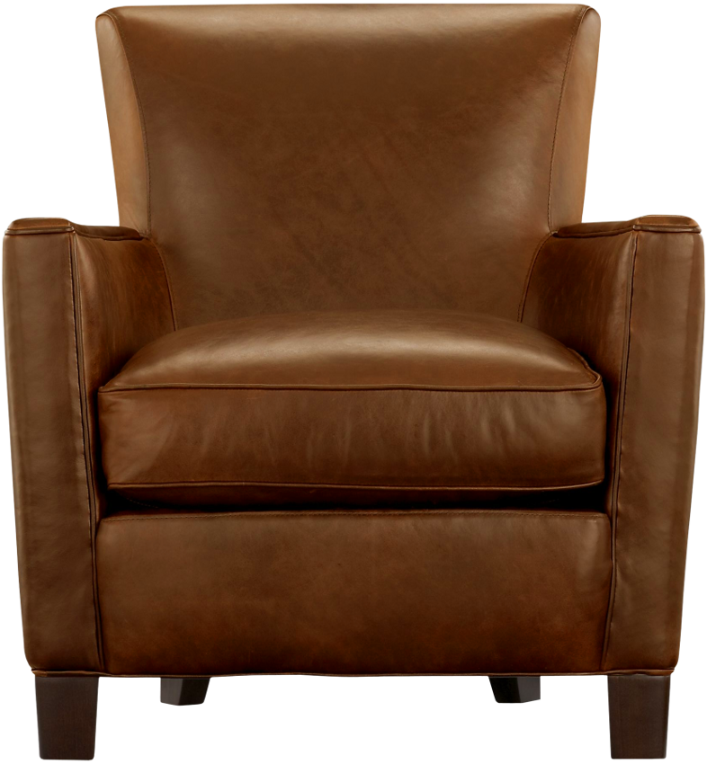 Club chair Couch Brown sofa angle furniture leather Transparent PNG for Interior Design Use