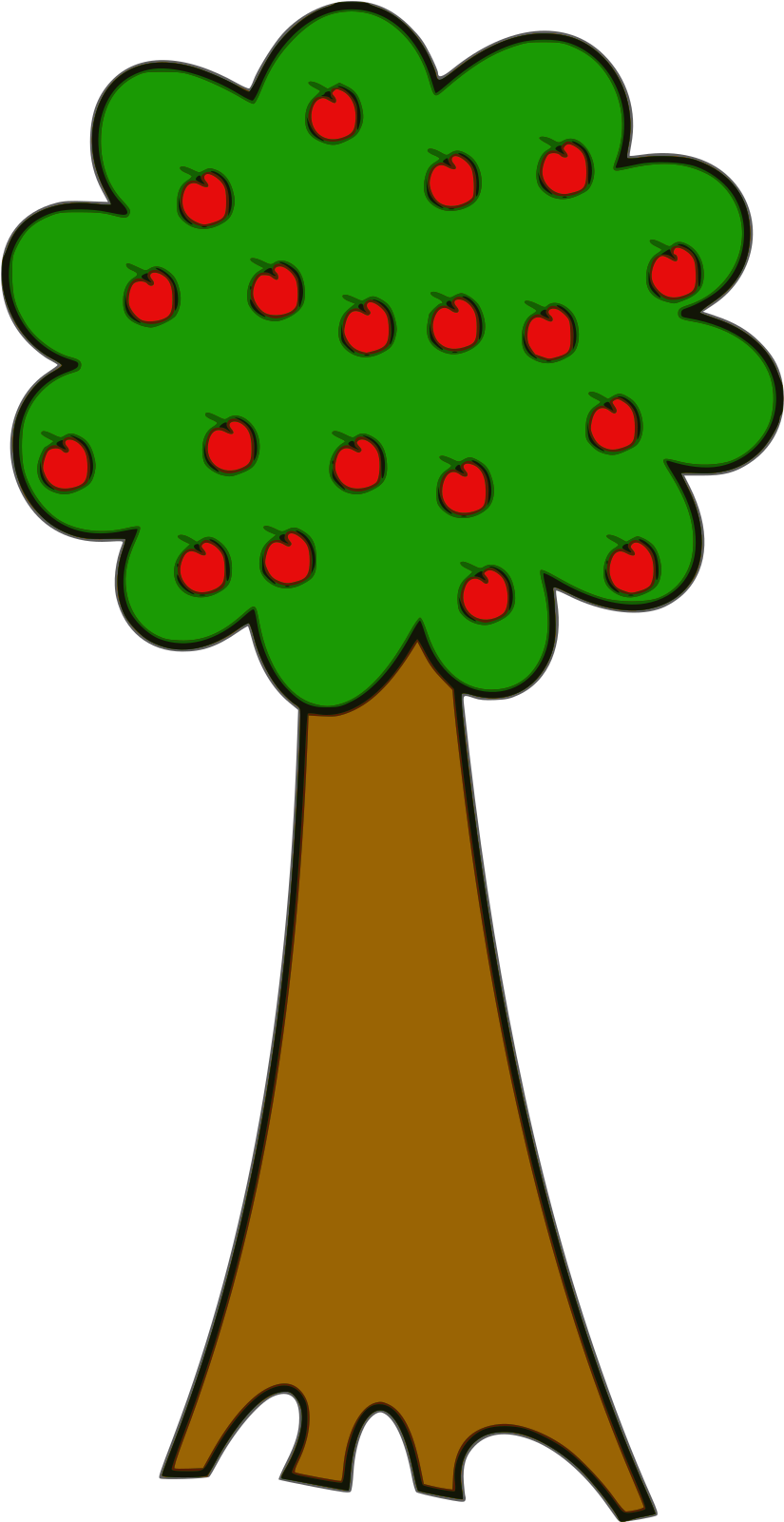 Apple Tree Natural Illustration PNG | Pngstation