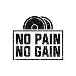 No pain no gain t-shirt design png