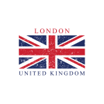 London flag t-shirt design png