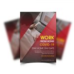 Work from home poster design template