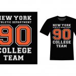 New York College Team T-shirt Design