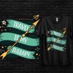 Travel is my therapy Vector T-shirt Design 