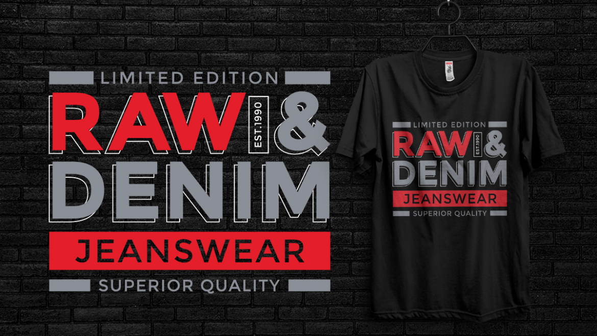 Raw Denim T-shirt Design