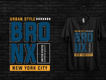 Bronx Typography T-shirt Design