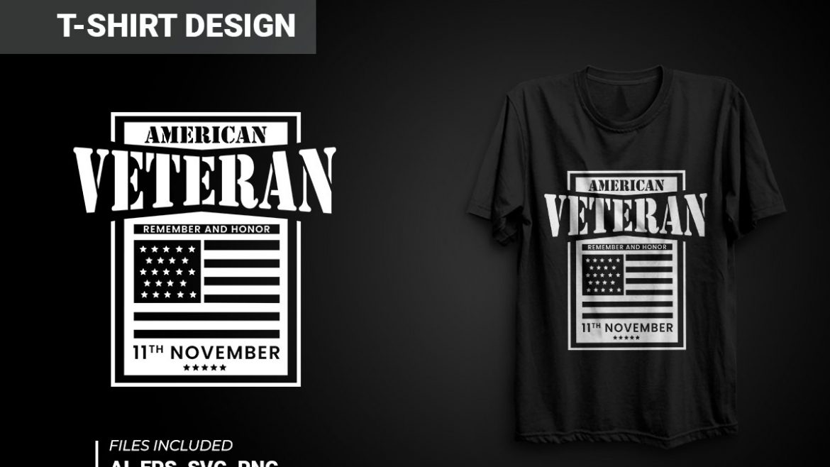 American Veteran Vector T-shirt Design