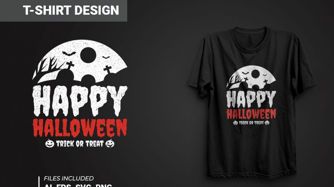 Halloween print t-shirt design