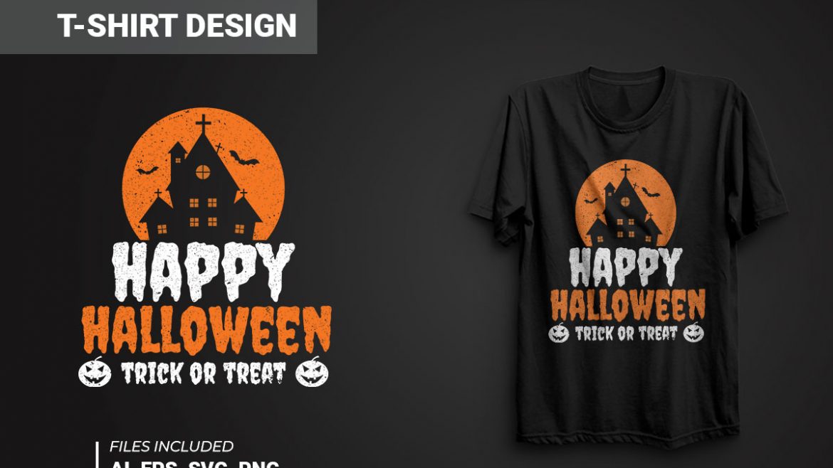 Halloween print t-shirt design