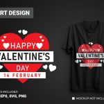 Love shape Valentines Day T-shirt  Design