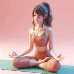 Doing yoga a young girl (Ai Created)